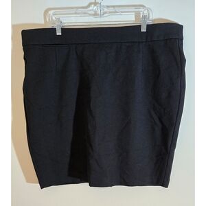 NEW Liverpool Black Pencil Skirt Sz 22W Basic Casual back slit Plus Womens